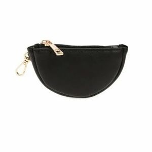 Nordstrom BP Half Moon Pouch Black Coin Purse NEW